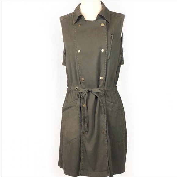 ๐ Michael Stars Double Breasted Trench Vests SIZE Medium - Picture 4 of 12